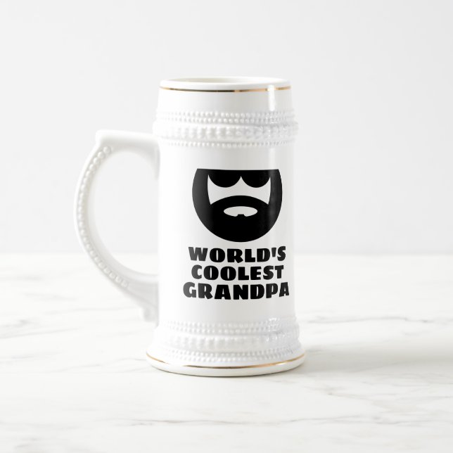 World's Coolest Grandpa beer stein mug gift (Left)