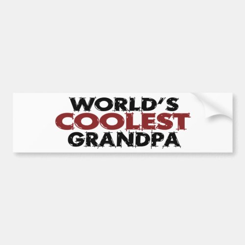 Worlds Coolest Grandpa Bumper Sticker