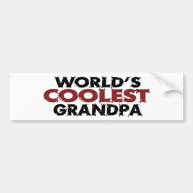 Worlds Coolest Grandpa Bumper Sticker (Front)