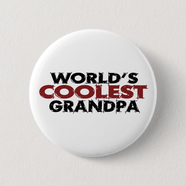 Worlds Coolest Grandpa Pinback Button (Front)