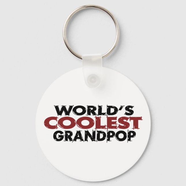 Worlds Coolest Grandpop Keychain (Front)