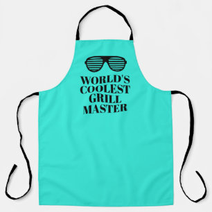 World's Coolest Grill Master fun BBQ apron for men