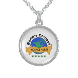 World's Coolest Hospice Nurse Sterling Silver Necklace