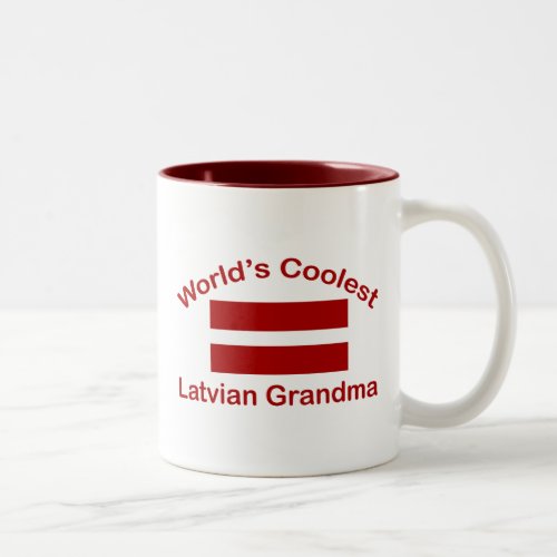Worlds Coolest Latvian Grandma Two_Tone Coffee Mug