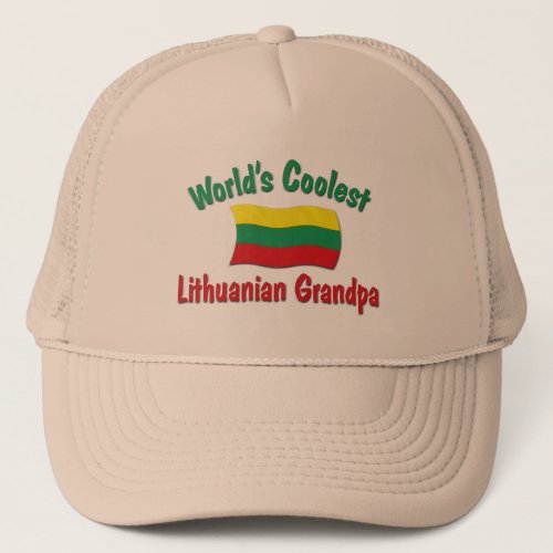 Worlds Coolest Lithuanian Grandpa Trucker Hat