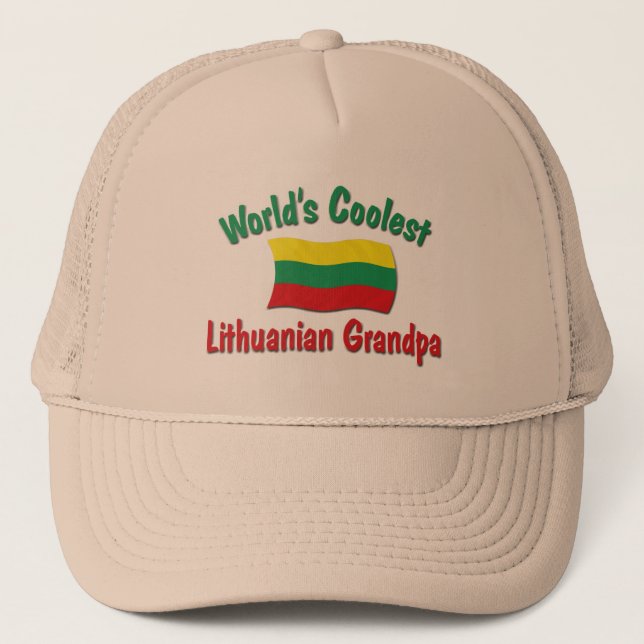 World's Coolest Lithuanian Grandpa Trucker Hat (Front)