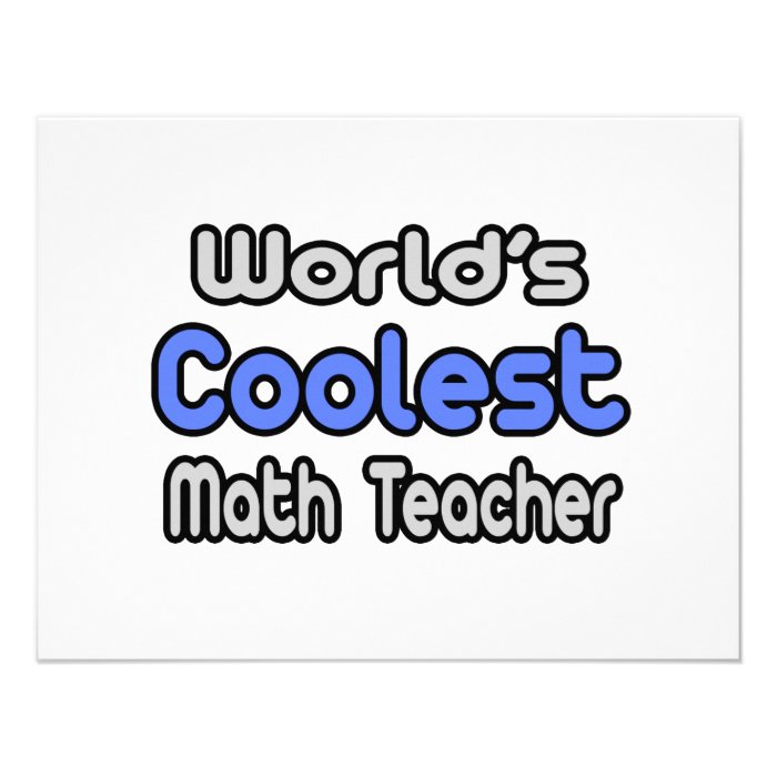 World's Coolest Math Teacher Invitations