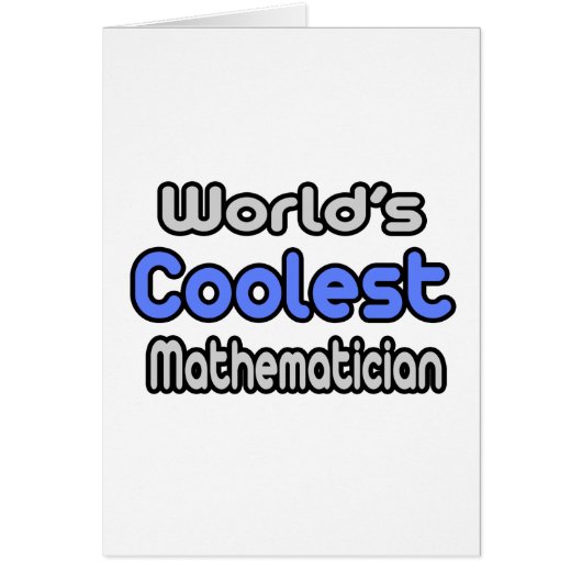 World's Coolest Mathematician Cards (Front)