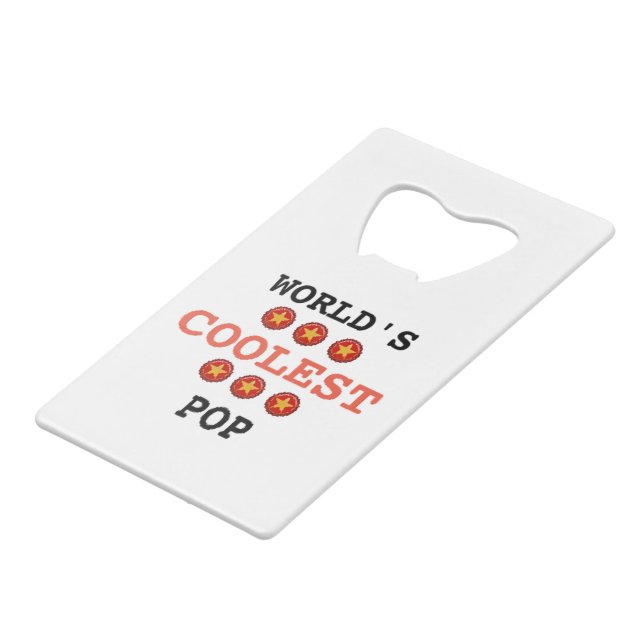 World's coolest pop credit card bottle opener (Front Angled)