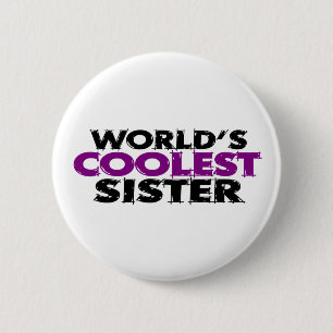 Worlds Coolest Sister Button