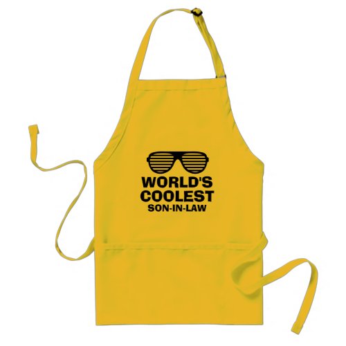 Worlds Coolest son in law BBQ apron for men