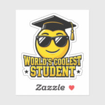 World's Coolest Student Funny Sunglasses Emoji 