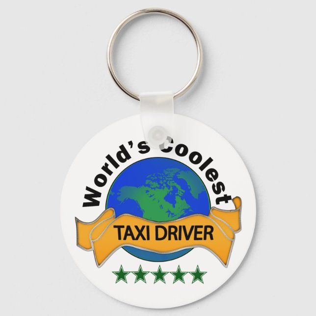 World's Coolest Taxi Driver Keychain (Front)