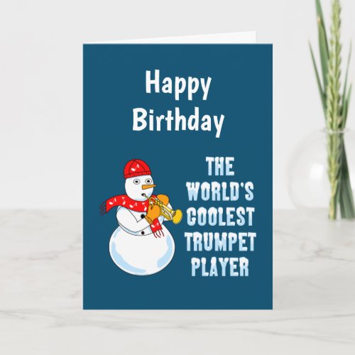Worlds Coolest Trumpet  Birthday Card