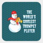 World's Coolest Trumpet Player Square Sticker