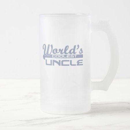 World's Coolest Uncle Frosted Glass Beer Mug