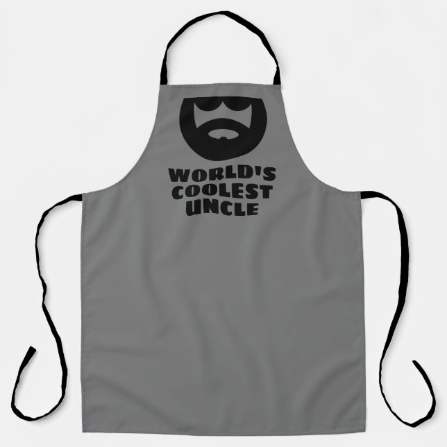 World's Coolest Uncle funny BBQ apron for men (Front)