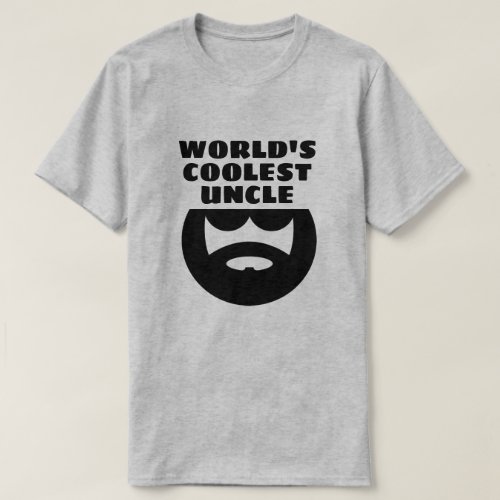 Worlds Coolest Uncle funny graphic t shirt