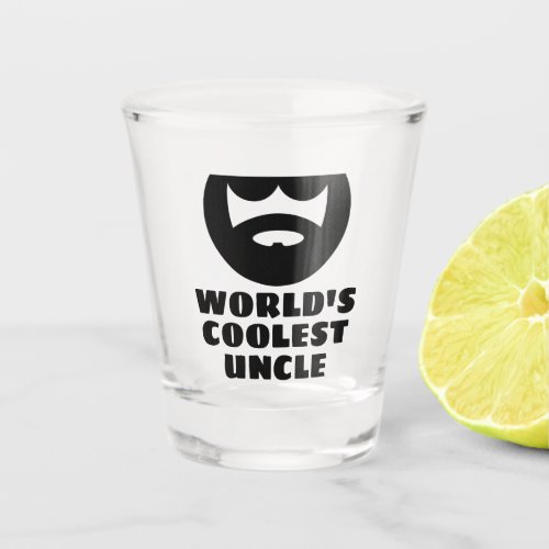 Worlds Coolest Uncle funny shot glass gift