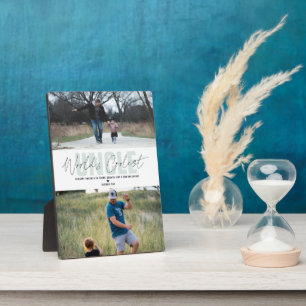 World's Coolest Uncle Modern Photo Collage Plaque