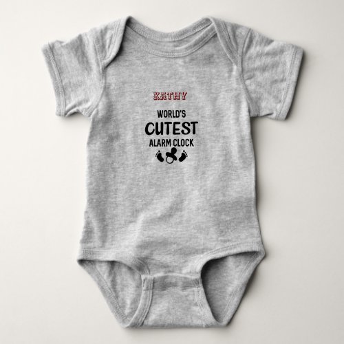 âWorlds Cutest Alarm Clockâ Babies Bodysuit 