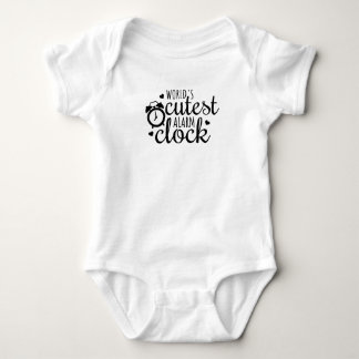 World's Cutest Alarm Clock Baby Bodysuit