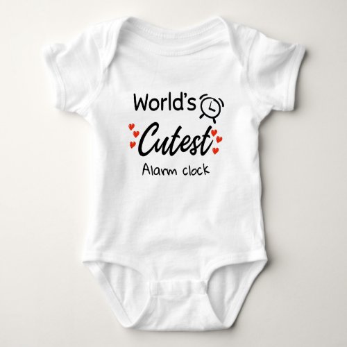 Worlds Cutest Alarm Clock funny baby Baby Bodysuit