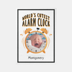 World's Cutest Alarm Clock Photo Rug