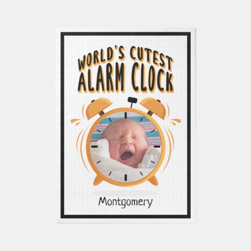 Worlds Cutest Alarm Clock Photo Rug