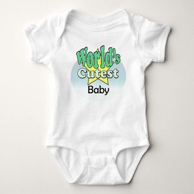 World's Cutest baby (Boy) Baby Bodysuit (Front)