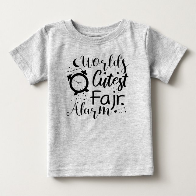World's Cutest Fajr Alarm Funny Muslim Gift Baby T-Shirt (Front)