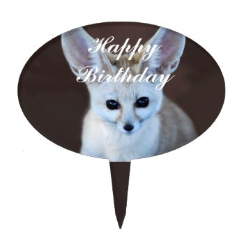 Worlds Cutest Fennec Fox Cake Topper by laureenr at Zazzle