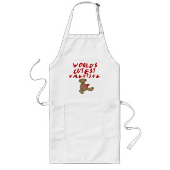 World's Cutest Valentine Long Apron by valentines_store at Zazzle