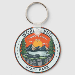 Worlds End State Park Pennsylvania Badge Keychain
