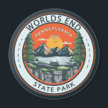 Worlds End State Park Pennsylvania Badge Magnet<br><div class="desc">Worlds End State Park illustration in a badge style circle.</div>