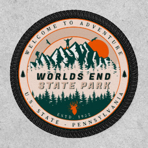 Worlds End State Park Pennsylvania Retro Sunset Patch