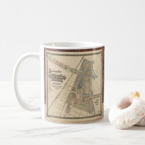 Worlds Fair Chicago Souvenir Map 1893 Coffee Mug