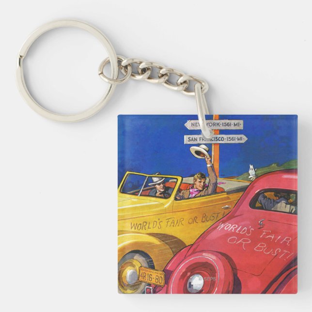 World's Fair or Bust Keychain (Front)