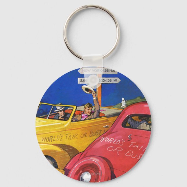 World's Fair or Bust Keychain (Front)