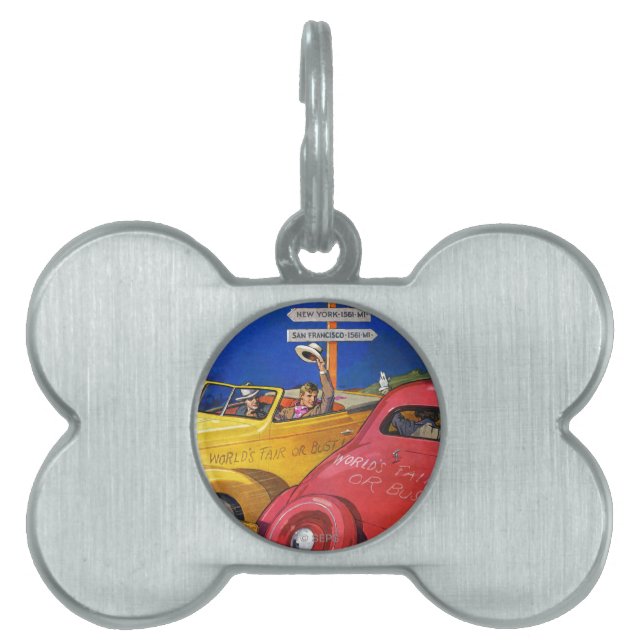 World's Fair or Bust Pet Tag (Front)