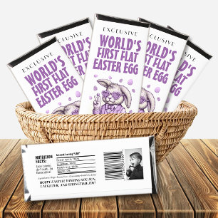 Worlds First Flat Easter Egg, Trendy Easter Bunny Hershey Bar Favors