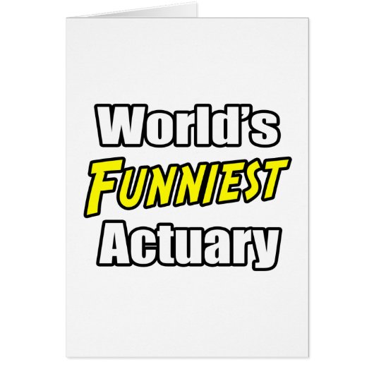 World's Funniest Actuary Cards (Front)