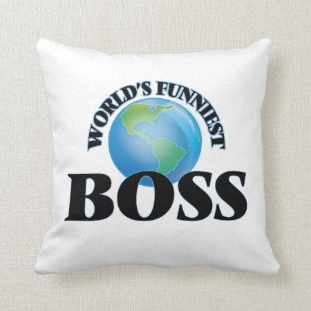 World's Funniest Boss Throw Pillow