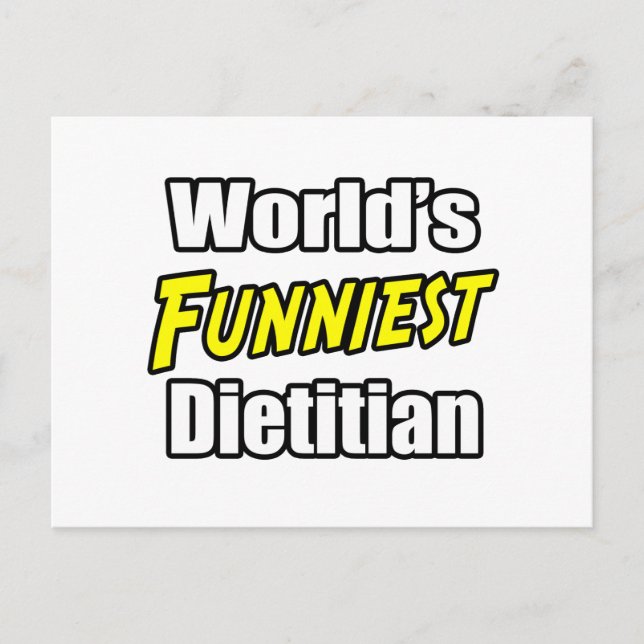 World's Funniest Dietitian Postcard (Front)