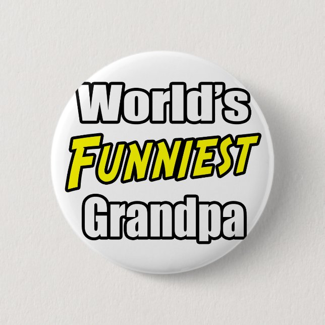 World's Funniest Grandpa Pinback Button (Front)