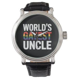 World's Gayest Uncle LGBTQ Gay Pride Ally Rainbow Watch