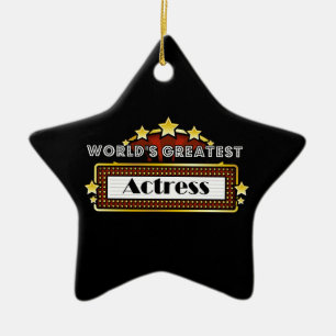 World's Greatest Actress Ceramic Ornament