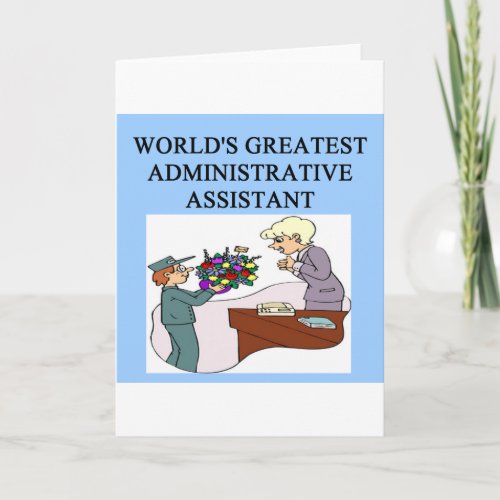 worlds greatest administrative assistant card