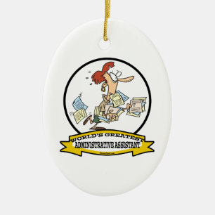 WORLDS GREATEST ADMINISTRATIVE ASSISTANT WOMEN CERAMIC ORNAMENT