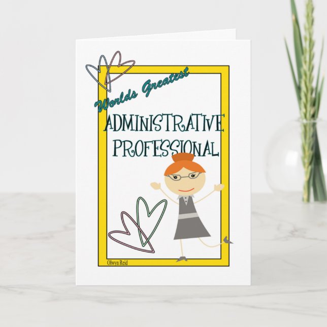 Worlds Greatest Administrative Professional Card (Front)
